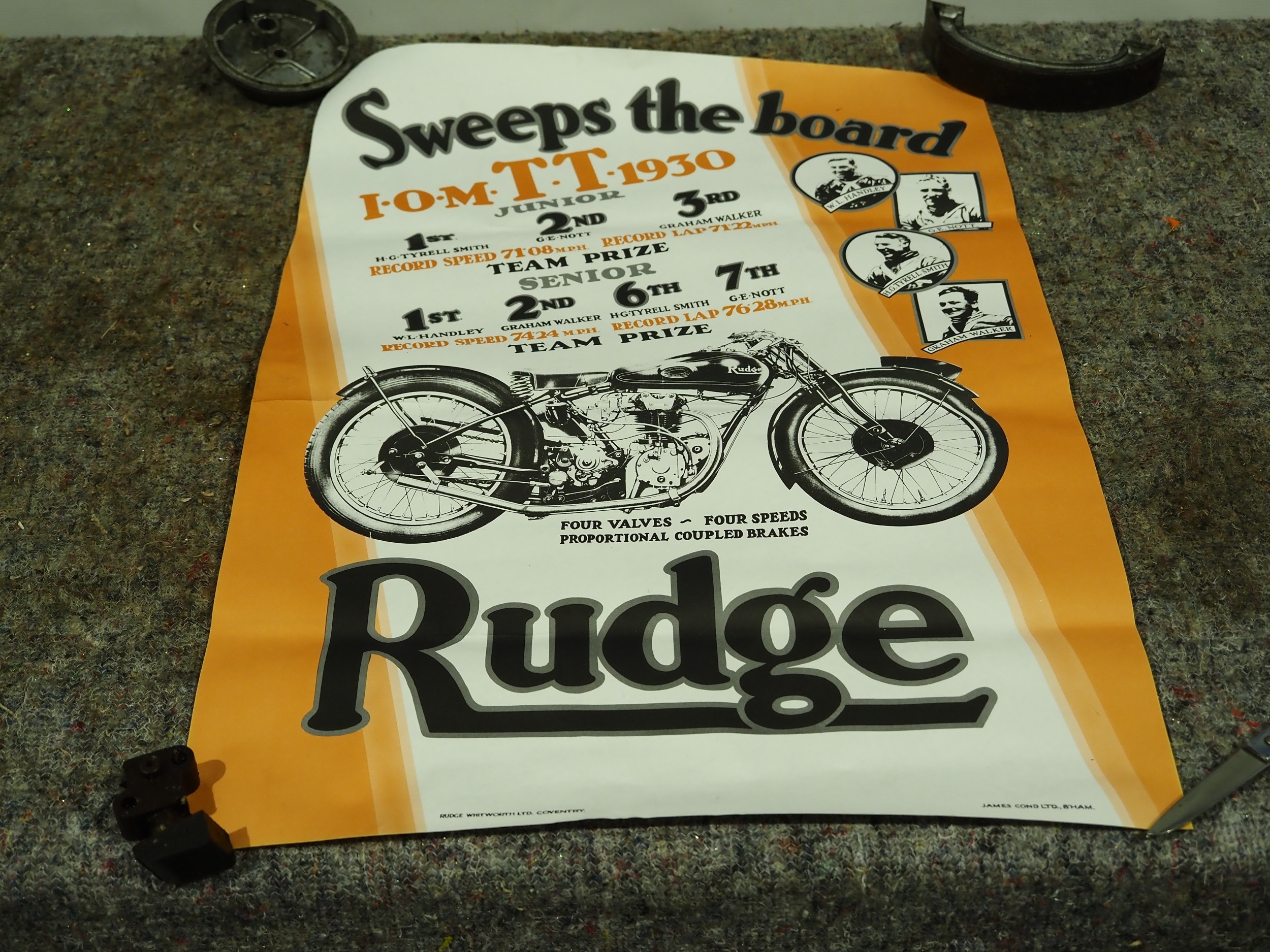Rudge 1930 TT Poster