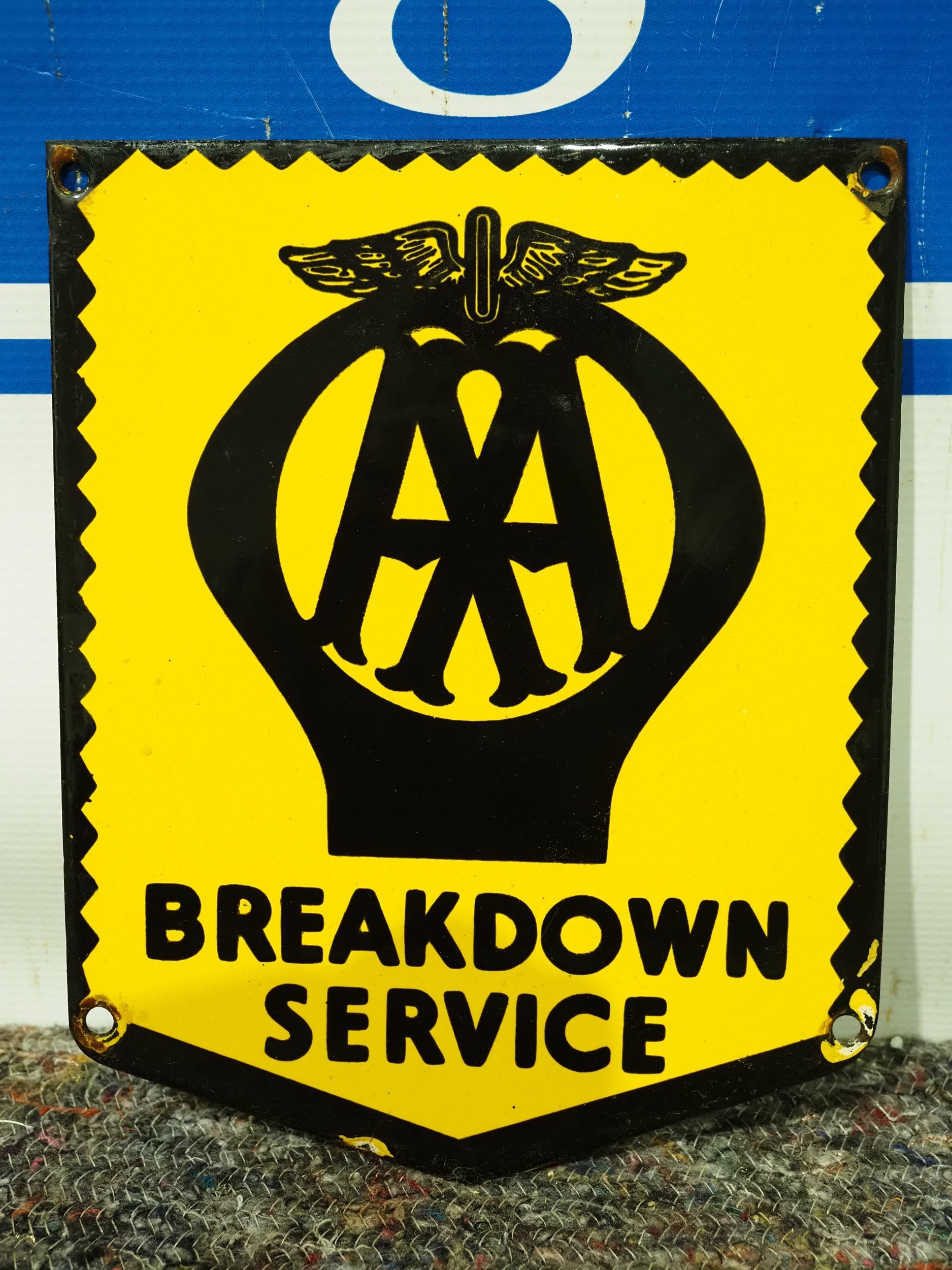 Modern enamel sign - AA Breakdown Service 9