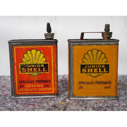Pair of Junior Shell oil tins