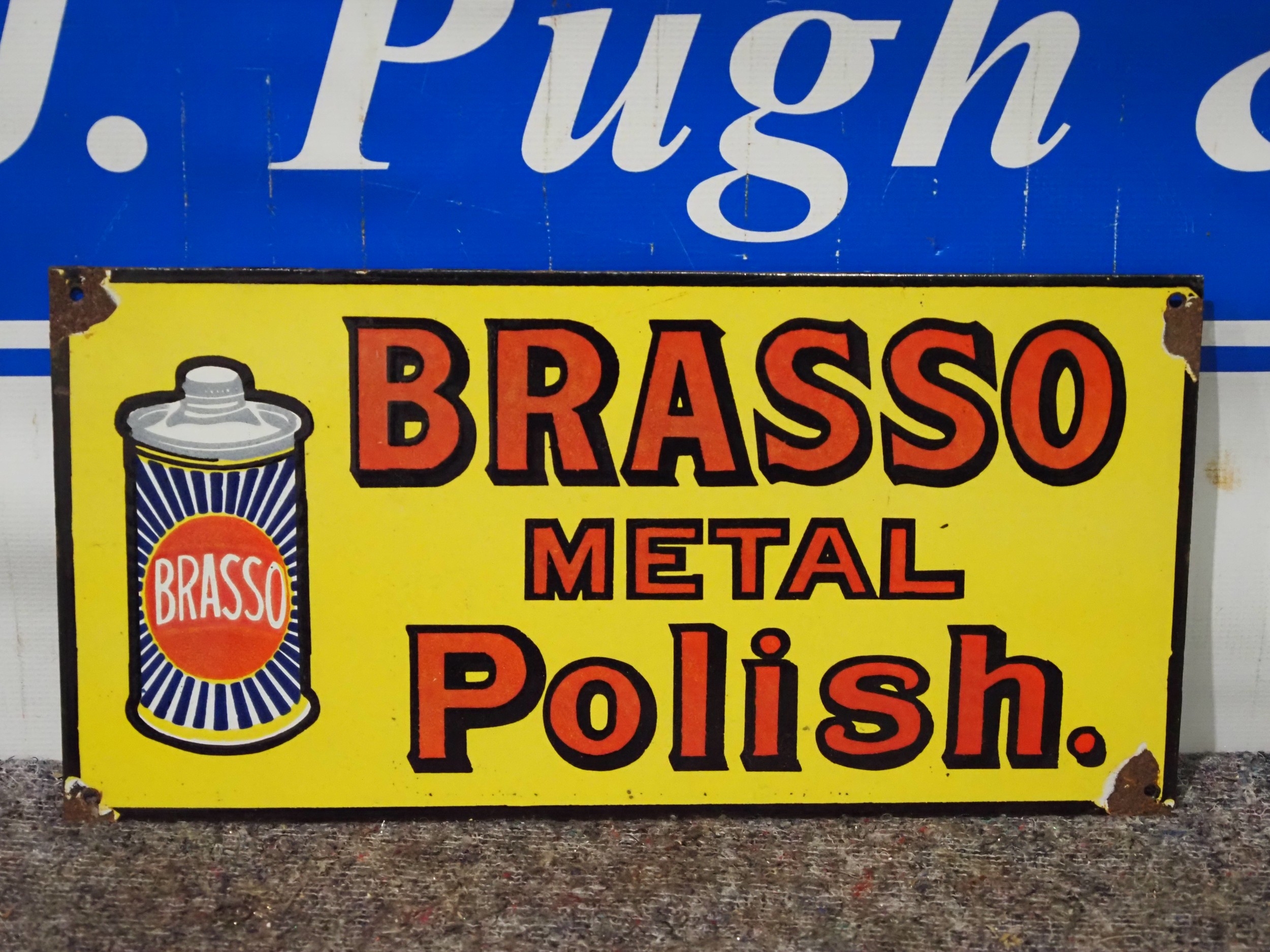 Enamel sign - Brasso Metal Polish 9