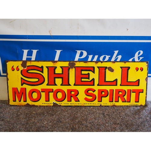 Enamel sign - Shell Motor Spirit 12