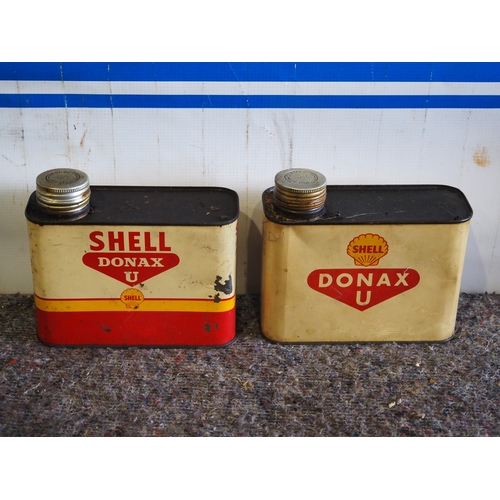 Litre oil cans - Shell Donax U - 2