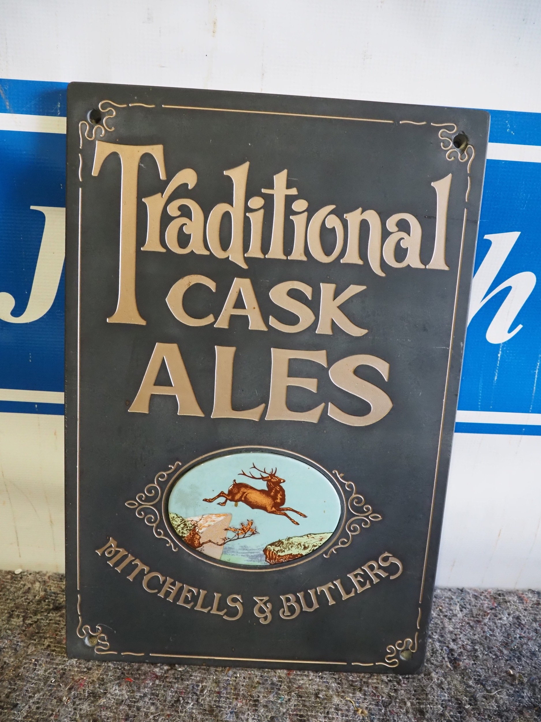 Slate sign - Traditional Cask Ales Mitchells & Butlers 18