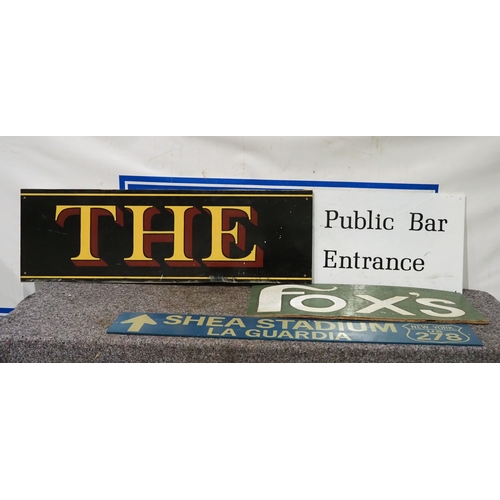 Shea Stadium La Guardia New York, 'THE' sign, Public Bar Entrance and ...
