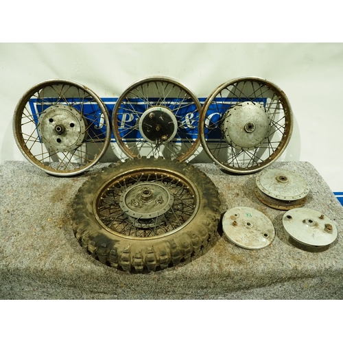 Various Norton and BSA rims inc hub