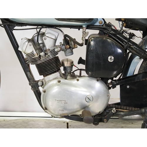Triumph Tiger Cub motorcycle. 1955. 200cc Frame No. T20 20192 Engine No ...