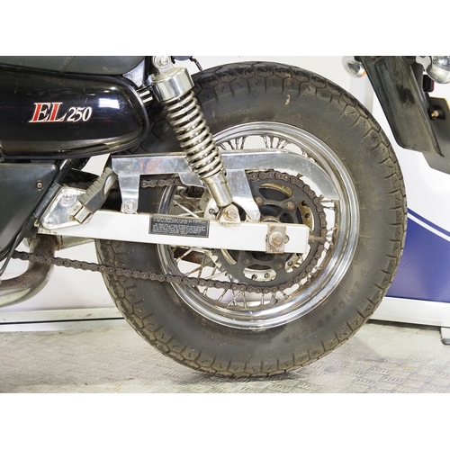 Kawasaki EL250 motorcycle. 1993. 249cc Engine turns over with ...