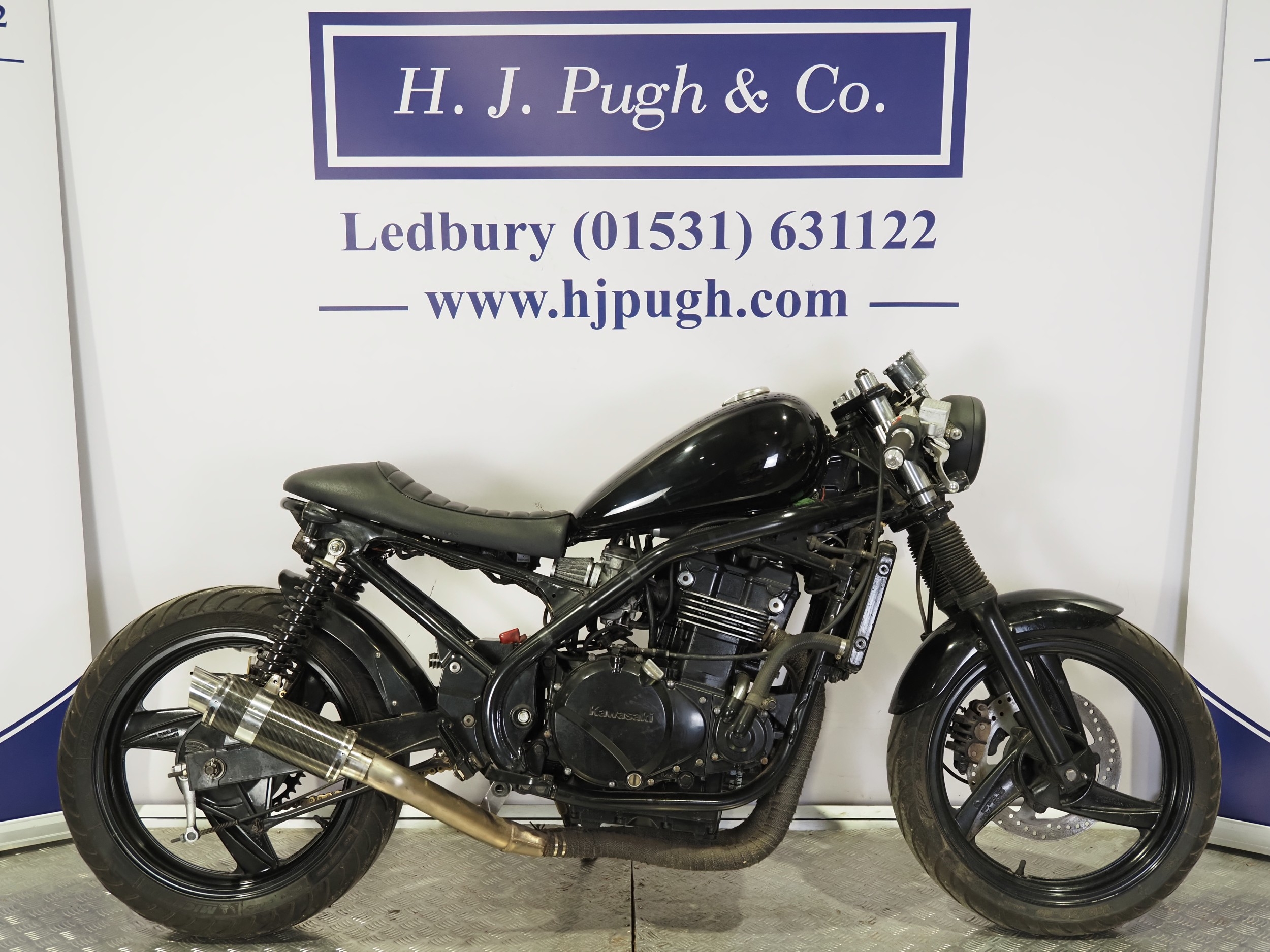 Kawasaki ER500 cafe racer motorcycle project. 2003. 498cc Last run and ...