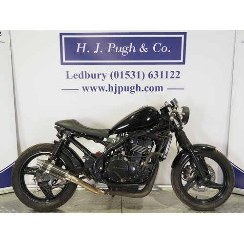 Kawasaki ER500 cafe racer motorcycle project. 2003. 498cc Last run and ...