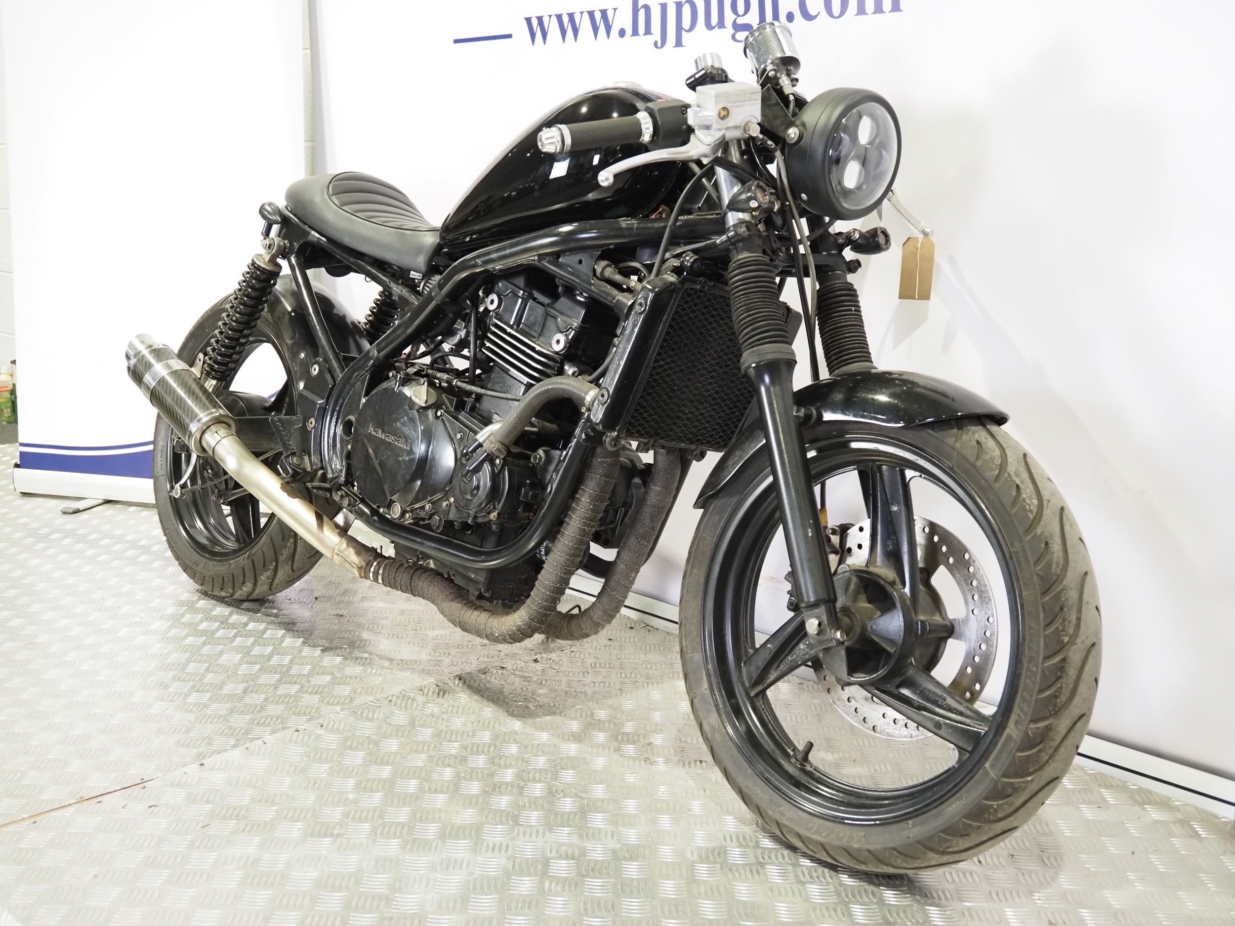Kawasaki ER500 cafe racer motorcycle project. 2003. 498cc Last run and ...