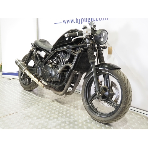 Kawasaki ER500 cafe racer motorcycle project. 2003. 498cc Last run and ...