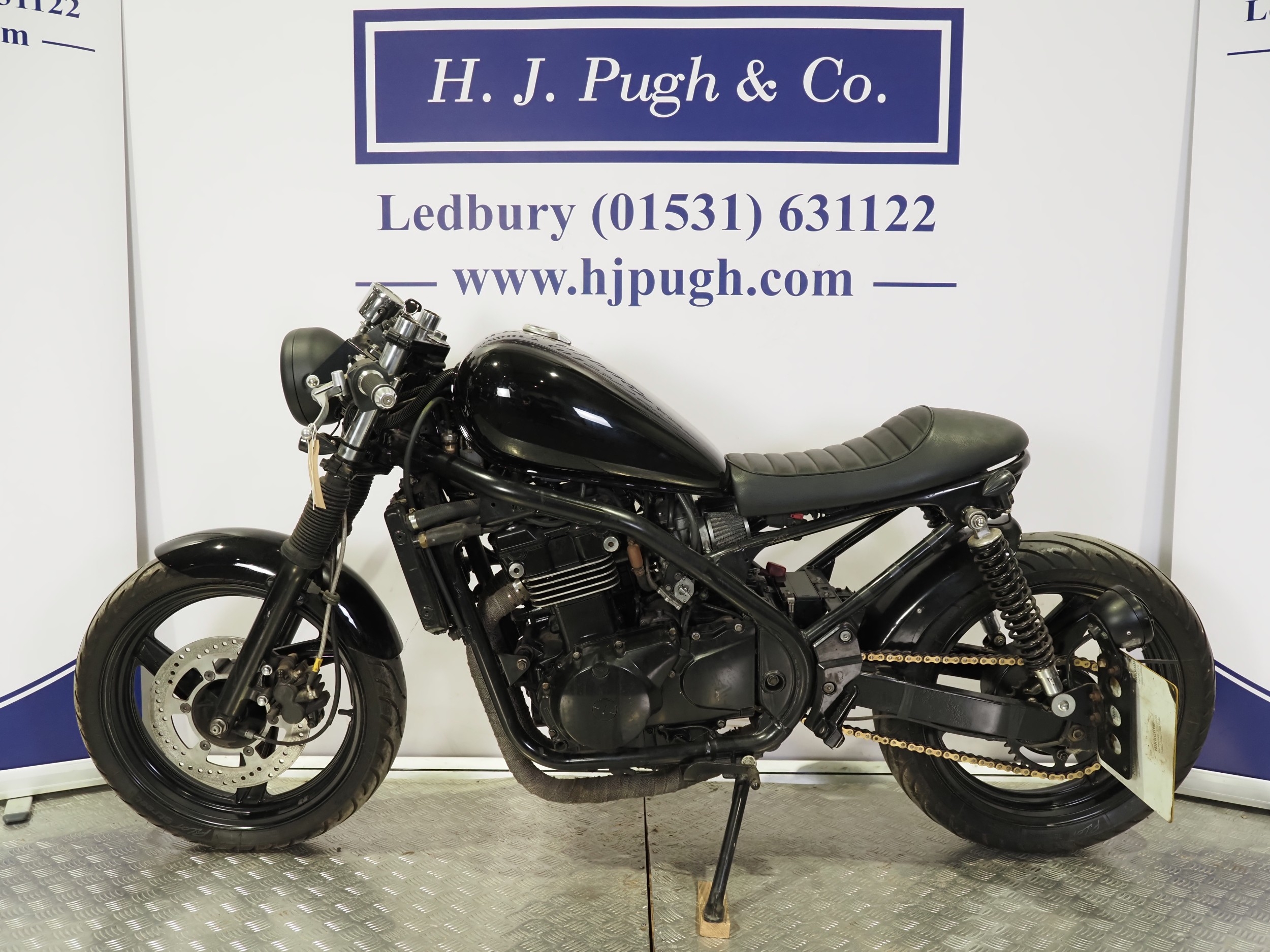 Kawasaki ER500 cafe racer motorcycle project. 2003. 498cc Last run and ...