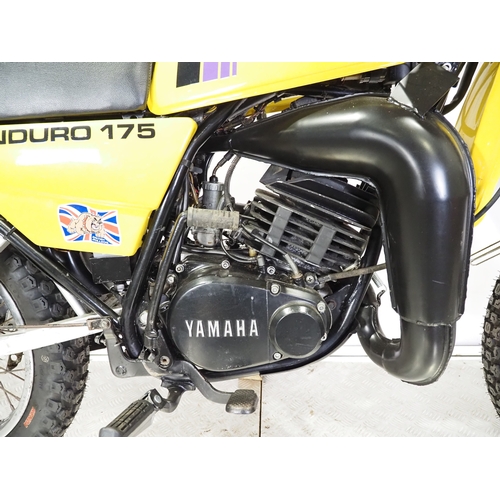 Yamaha Enduro 175 motorcycle. 1980. 169cc Frame No. 2K4020447 Engine No ...
