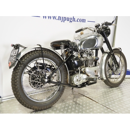 Triumph TR5 Trophy motorcycle. 1953. 500cc Frame No. 36224 Engine No ...