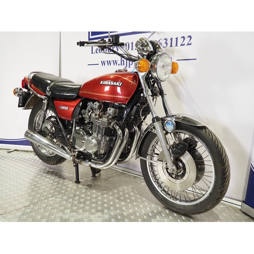 Kawasaki Z650B motorcycle. 1977. 650cc Frame No. KZ650B005869 Engine No ...