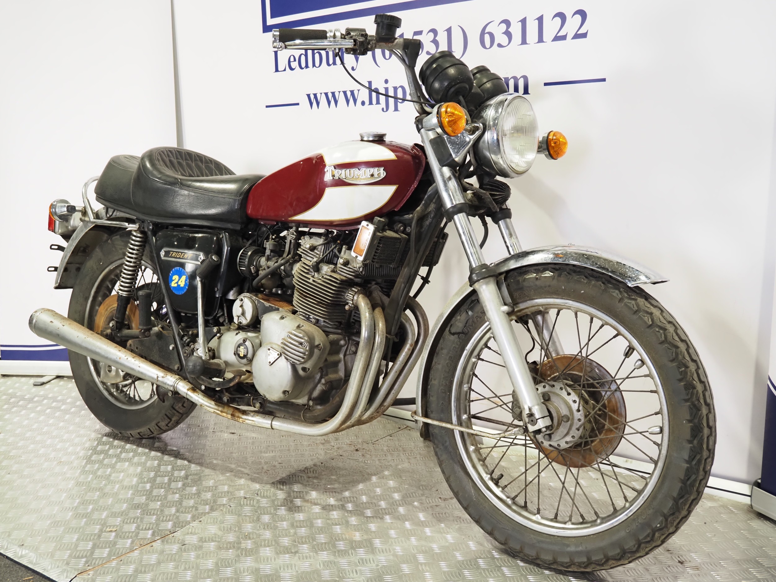 Triumph T160 Trident motorcycle. Frame No. T160E K03922 Engine No ...
