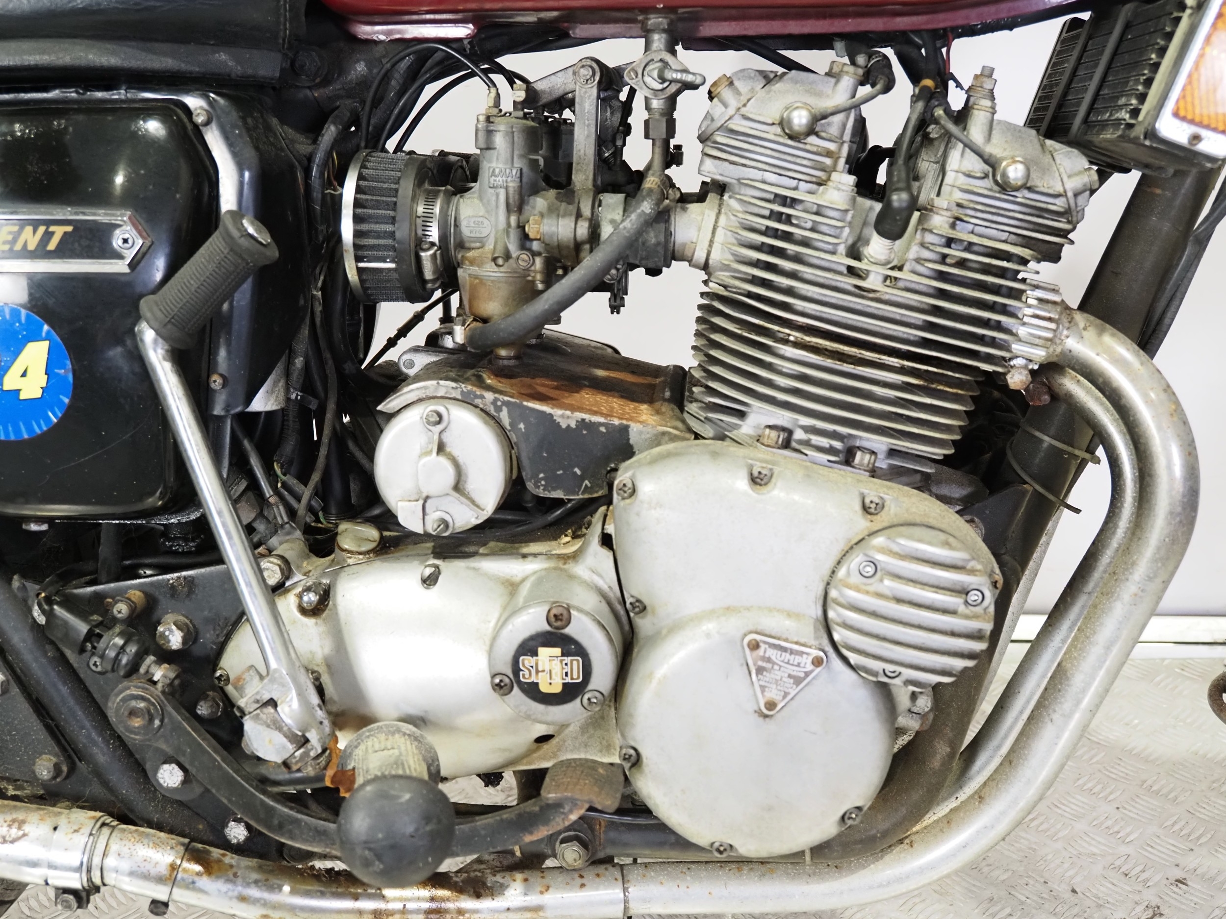 Triumph T160 Trident motorcycle. Frame No. T160E K03922 Engine No ...