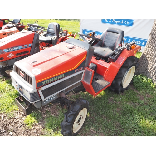 2002 - Yanmar F145 4wd compact tractor with Yanmar HSA 1205 tiller. Key in office