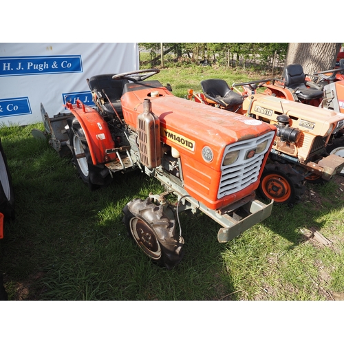 2005 - Yanmar Zen-Noh YM1401D 4wd compact tractor with tiller. Key in office