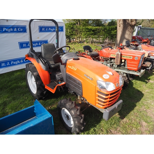 2006 - King Bull KB20 4wd compact tractor with roll bar. Key in office