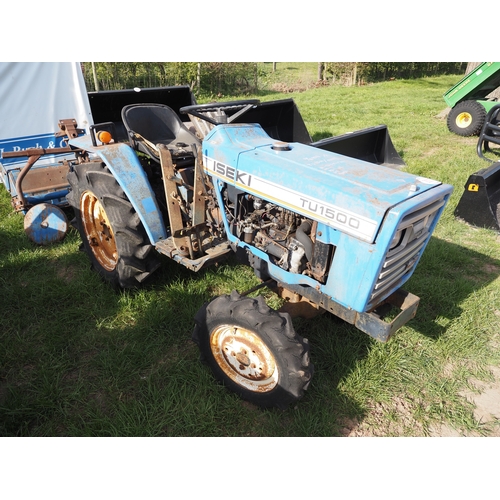 2027 - Iseki TU1500 4wd compact tractor and tiller. Key in office