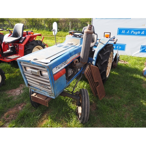 2028 - Iseki TU1700 4wd compact tractor with SA1360 tiller. Key in office