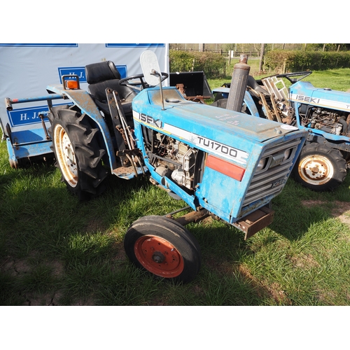 2028 - Iseki TU1700 4wd compact tractor with SA1360 tiller. Key in office