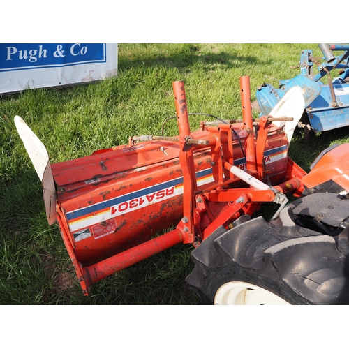 2029 - Yanmar F16D 4wd compact tractor with Yanmar RSA1301 tiller. Key in office