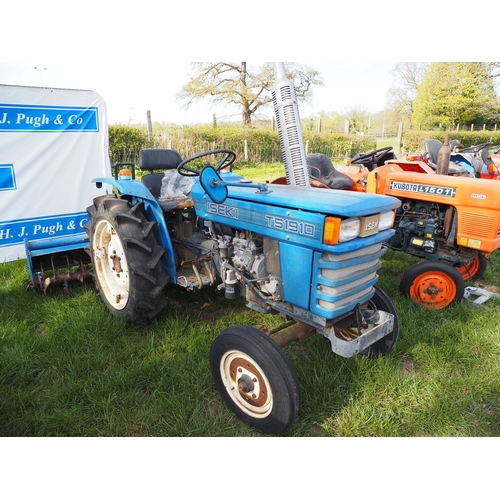 2031 - Iseki TS1910 compact tractor with Iseki SR1410 tiller. Key in office