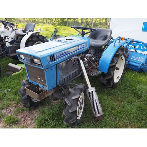 2032 - Iseki TX1410 4wd compact tractor with Iseki SR1100CO tiller. Key in office