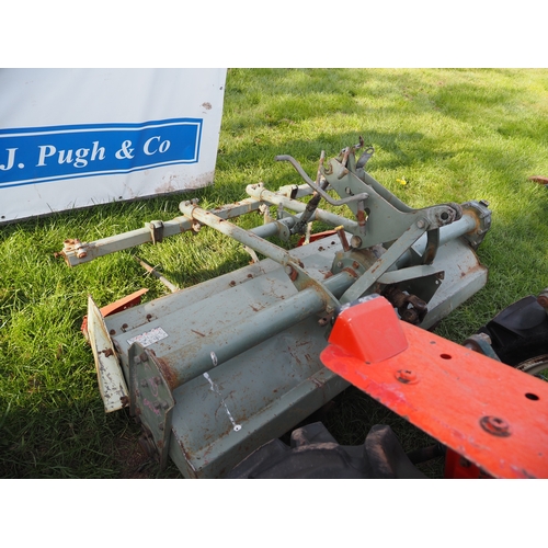 2035 - Yanmar YM1820D 4wd compact tractor with RS1403 tiller. Key in office