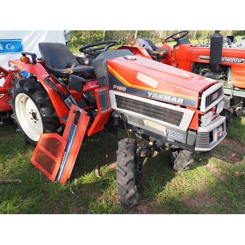 2036 - Yanmar F165 4wd compact tractor with RSA1305 tiller. Key in office