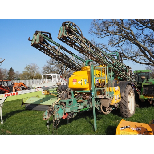 Knight Laser 3000 litre Airtec crop sprayer. Controls and flow meter in ...