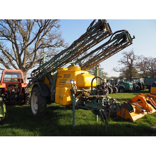 Knight Laser 3000 litre Airtec crop sprayer. Controls and flow meter in ...