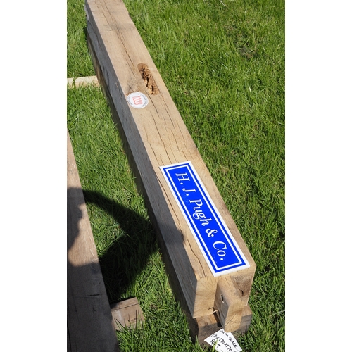 1228 - Machined Oak beams 1.86m x175x195 - 1 + 2m x170x170 - 1