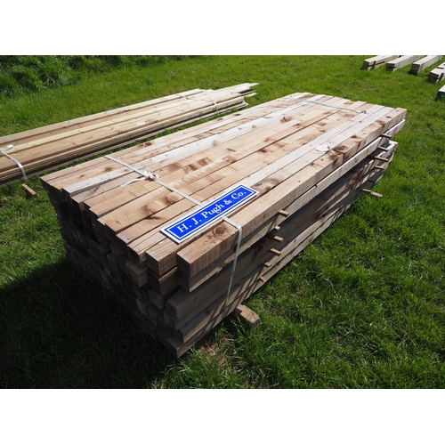 Sawn treated timber posts 2.4m x75x75 - 91