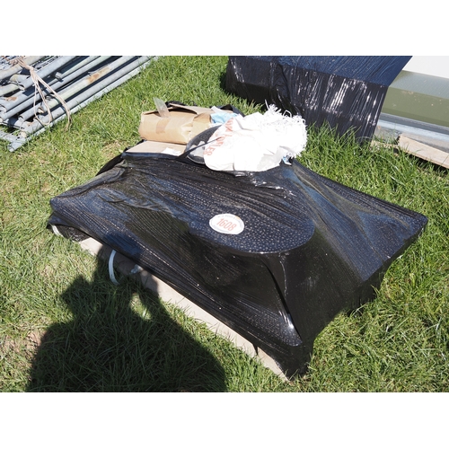 Pallet of threaded rods, washers, etc.