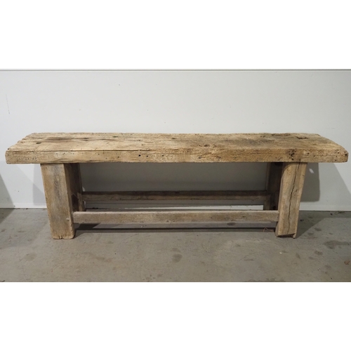 Antique industrial workbench/console table H28