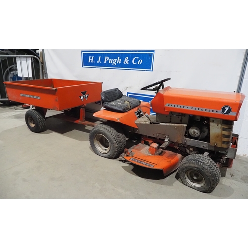 Massey Ferguson No.7 rising garden tractor, complete with mower