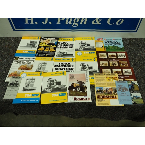Various Marshall/ Track Marshall specification sheets and parts lists