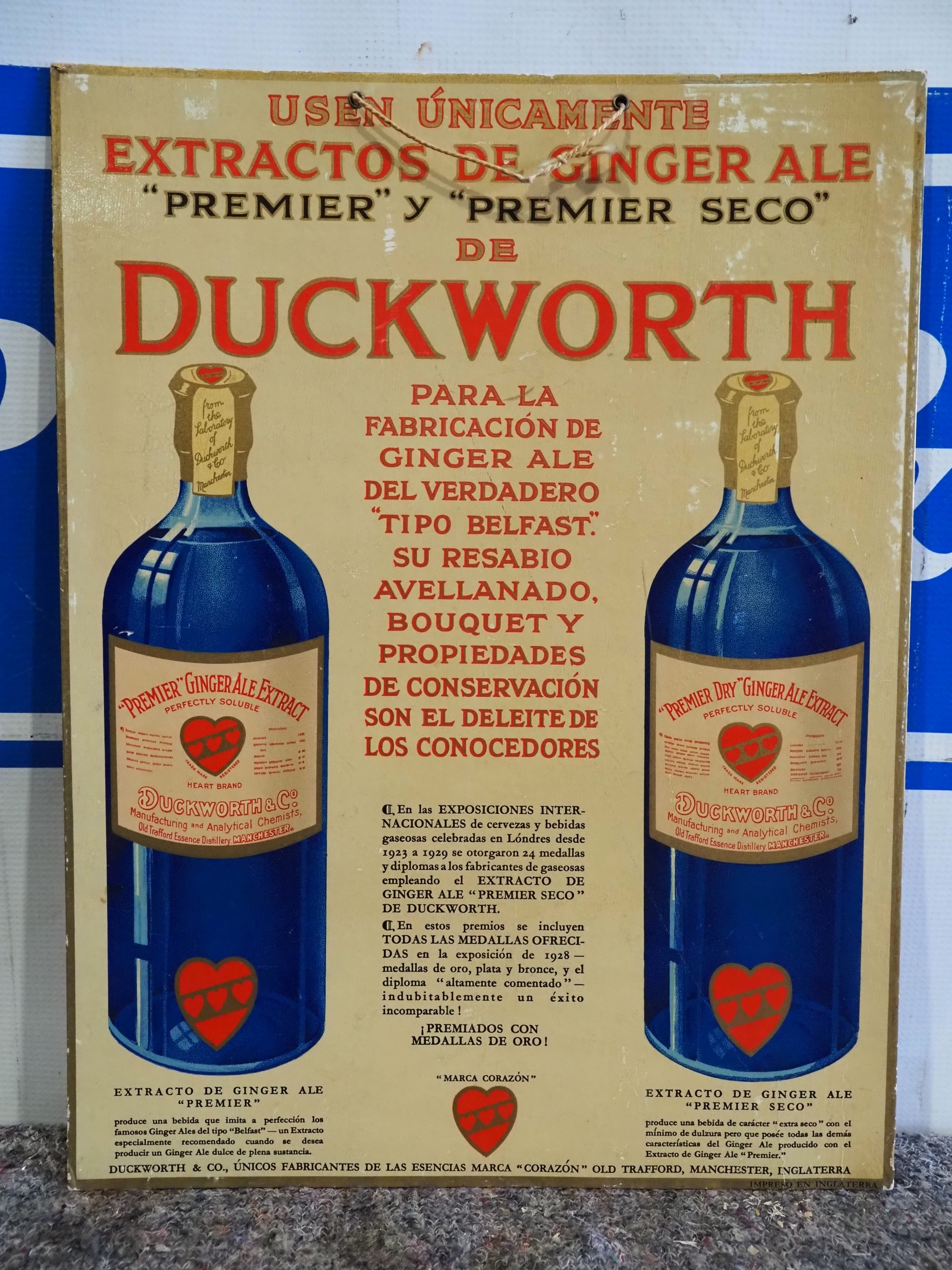 Showcard advertising sign - Duckworth 17