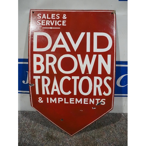 Enamel sign - David Brown Tractors & Implements Sales & Service 29" x 17"