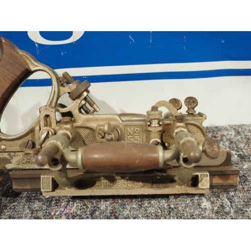 209 - Stanley No.55 combination plane with 4 sets of cutters