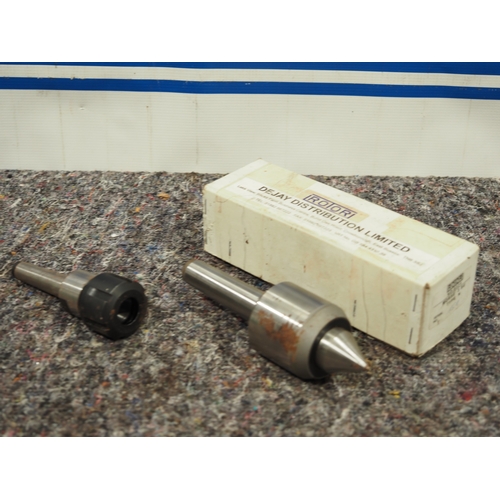 216 - Rotor C3 Super revolving lathe centre and collet chuck