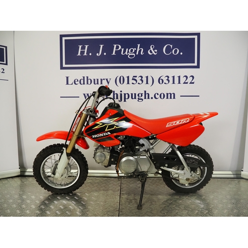 23 - Honda XR50R childs motocross bike. 2000. 50cc
Frame No. JH2AE0303YK006481
Engine No. AE03E-5006765
E... 