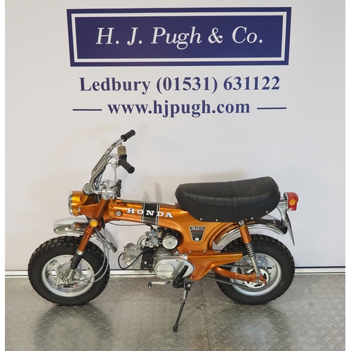11 - Honda CT70 trails bike. 1970. 72cc
Frame No. CT70-209156
Engine No. CT70E209020
Engine turns over wi... 