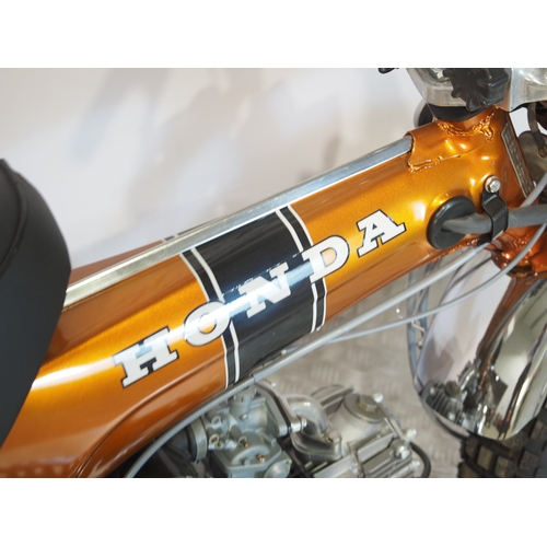 11 - Honda CT70 trails bike. 1970. 72cc
Frame No. CT70-209156
Engine No. CT70E209020
Engine turns over wi... 