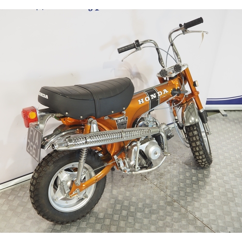11 - Honda CT70 trails bike. 1970. 72cc
Frame No. CT70-209156
Engine No. CT70E209020
Engine turns over wi... 