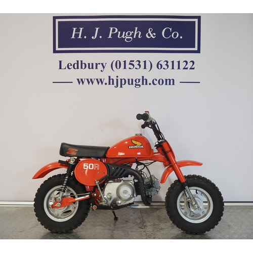 15 - Honda Z50R 'Tahitian Red' monkey bike. 1981. 50cc
Frame No. AB0204BS209283
Engine No. AB02E-5209321
... 
