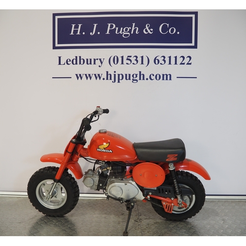 15 - Honda Z50R 'Tahitian Red' monkey bike. 1981. 50cc
Frame No. AB0204BS209283
Engine No. AB02E-5209321
... 